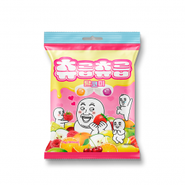 [매장판매용]말랑 쫀득 과일맛잼 이모티콘 츄잉캔디 츄릅츄릅 달코미 75g 24입